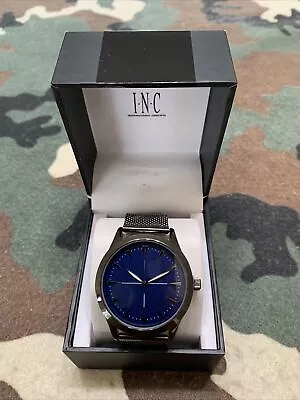 New In Box INC International Concepts Men’s Watch Gray With Blue Dial READ • $12