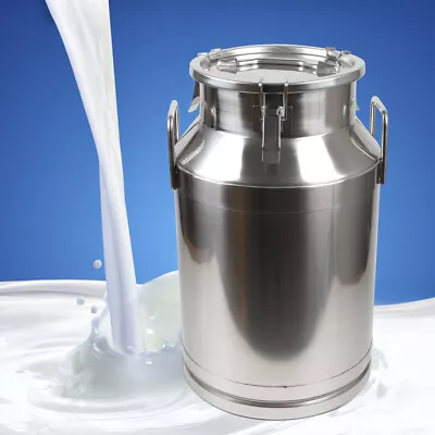 Stainless Steel 40L/10.56 Gallon Milk Can - Heavy Duty Farm Milk Jug Milk Bucket • $108.30