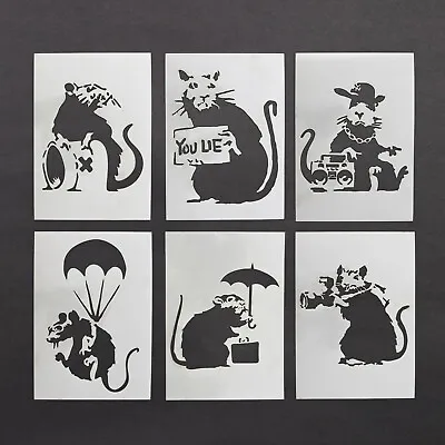 Banksy Rat Stencil Mylar Sheet Painting Wall Art Craft Airbrush 190 Micron • £3.49