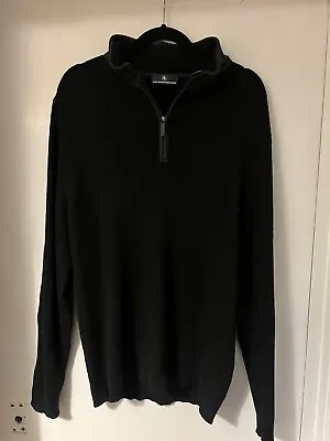 Hart Schaffner Marx Black Cashmere Sweater Mens XL 18-20inch Chest • £29.99