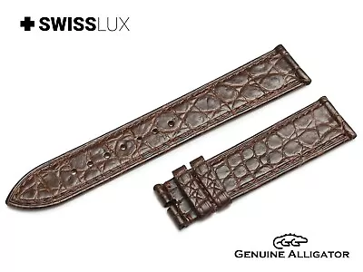 Crocodile Alligator Leather For LONGINES Watch Brown Strap Band Buckle/Clasp SQ • £28.90