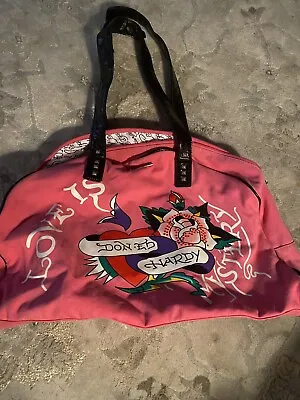 Don Ed Hardy Pink Rare Duffle Bag For Women • $38