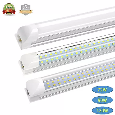 T8 8FT LED Tube Light Fixture 72W 90W 120W LED Shop Light Bulb 6500K Cool White • $364.39