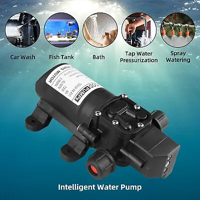 12V High Pressure Water Pump 130PSI Self Priming 72W Sprayer Diaphragm Automatic • $18.95