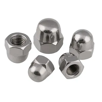M3-M24 Dome Acorn Nuts Hexagon Domed Cap Nuts 201/A2/A4 Stainless Steel DIN1587 • $14.25