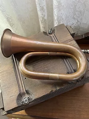 Vintage Copper And Brass Military Style Bugle Unmarked Unbranded 11.75” • $34.95