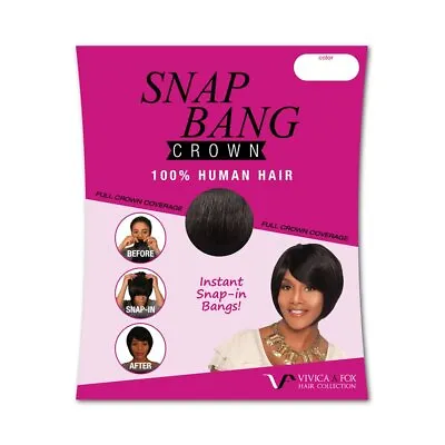 Vivica Fox SNAP BANG 100% Human Hair  Full CROWN Coverage | SELECT YOUR COLOR ! • $12.99