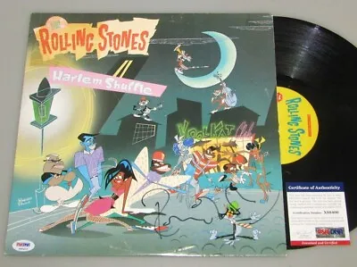 ROLLING STONES RONNIE WOOD Hand Signed LP 'Harlem Shuffle'  + PSA DNA • $599