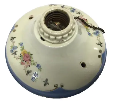 Porcelier Vintage Floral Porcelain Light Fixture • $35.99