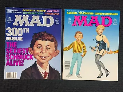 1991 MAD MAGAZINE #301 & 304 FN/FN+ Alfred E Neuman / Madonna Parody LOT Of 2 • $15.25
