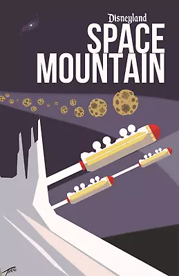 Space Mountain Minimalist Style Poster 11x17 Magic Kingdom Disneyland • $17.99