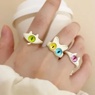 🎉3pcs Specials🎉Big Eyed Cute Cartoon Monster Acrylic Adjustable Ring • $9.99