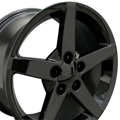 Gloss Black Wheels 17x8.5 & 17x9.5 Fit Camaro C4& C5 Corvette - C6 Style Rims • $625.50