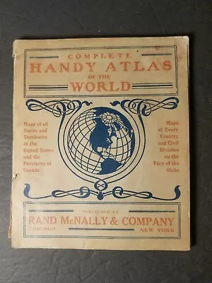 1911 Rand Mcnally & Co Complete Handy Atlas Of The World - Rare Map Book • $100