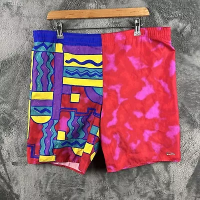 VINTAGE Badaero Abstract Shorts W34 Mens Surf Beach Bermuda Holiday Board • $18.93