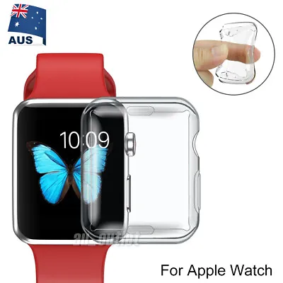 $4.95 • Buy Apple Watch Series 6/SE/5/4/3/2/1 Silicone TPU Case Cover IWatch 38/42/40/44mm