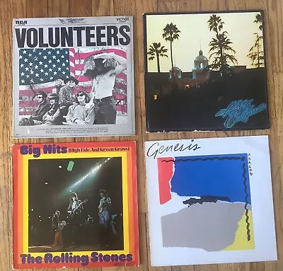 Lot 4 Record LPs - Genesis Rolling Stones The Eagles Jefferson Airplane / ROCK • $19.99