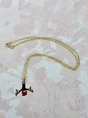 Mickey Mouse Body Pendant Gold Tone Necklace 11  • $9