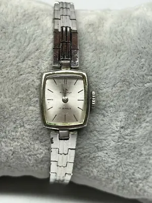 Vintage Ladies Bucherer Swiss Made 17 Jewels Silver Tone Mecchanical Watch WORKS • $178.24