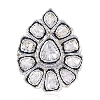 Diamond 14k Gold 925 Sterling Silver Ring Indian Ethnic Handmade Jewelry • $1254.60