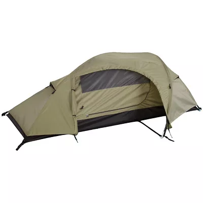 Mil-Tec Recom One Person Army Tent Camping Hiking Festival Travel Shelter Coyote • $335.45