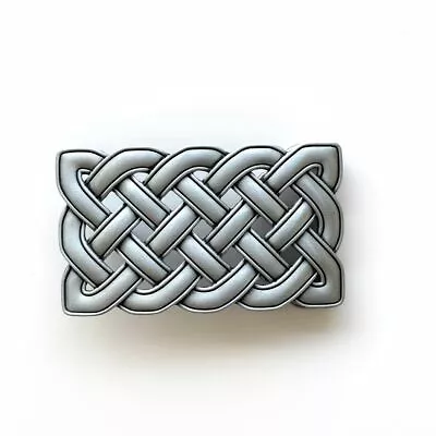 Celtic Cross Knot Small Rectangle Metal Belt Buckle • $9.99
