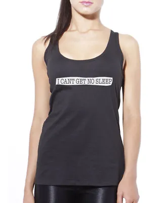 I Can't Get No Sleep - 90s Rave Club DJ Nap Womens Vest Tank Top • £14.99