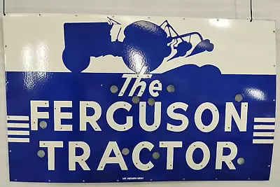 Ferguson Tractor Neon Gas & Oil Porcelain Enamel Sign 47x29  Ssp • $500