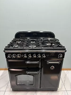 RANGEMASTER CLASSIC 90 DELUXE DUAL FUEL RANGE COOKER IN BLACK. Ref-ED143 • £1260