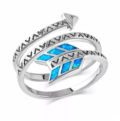 Montana Silversmiths Sky Fletched Arrow Opal Ring Size 7 NEW! MSRP $65 • $34.99