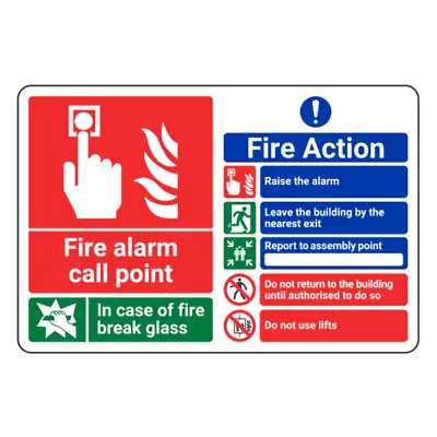 £1.99 • Buy Fire Action Notice - Do Not Use Lifts Sign- 300x200mm - Self Adhesive Vinyl