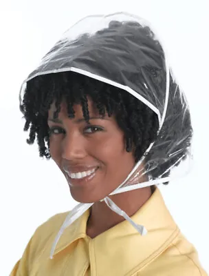 1PCS Transparent Rain Cap Ladies Women's Hair Protector Hat Headband Tie A S D • £2.79
