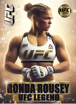 RONDA ROUSEY Custom Gold MMA Rookie CARD UFC LEGEND Woman's Champion  • $10.50