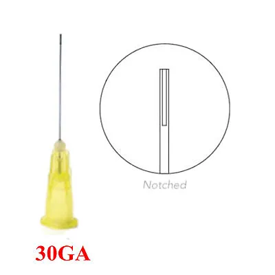 100pcs Dental 30GA Plain Ends Notched Tips Irrigation Needle Tip Endo Syringes • $11.35