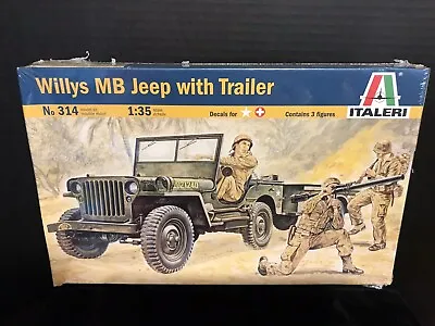 Italeri 314 Willys Mb Jeep W/ Trailer-nib-1:35 Scale • $18.25