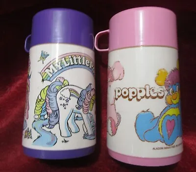 Vintage 1990 My Little Pony And Popples Thermoses • $8