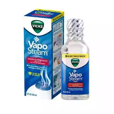 Vicks Vapo Steam Cough Suppressant Liquid For Use In Vicks Hot Vaporizers 8 Oz • $12.98