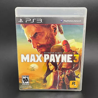Max Payne 3 PS3 Video Game - Sony PlayStation 3 Rockstar Games TESTED No Manual • $9