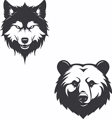 Wolf Head & Fox DXF Sign Plasma Laser Plotter Cut Vector CNC SVG • $2.99