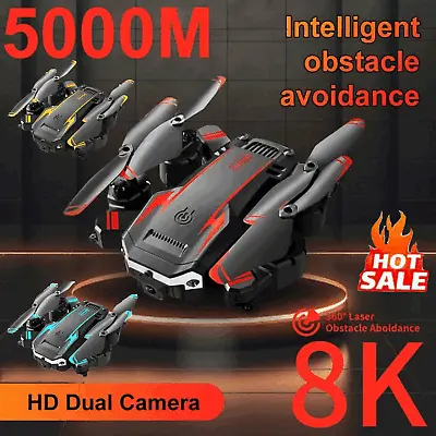 8K HD Drone Dual Camera WIFI FPV Foldable Selfie RC Quadcopter+3 Batteries • £25.99