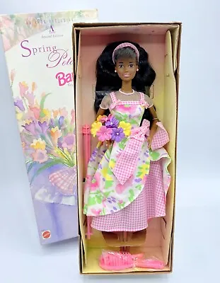 Nib Barbie Doll 1996 Spring Petals Avon Black Aa 16871 • $12.99