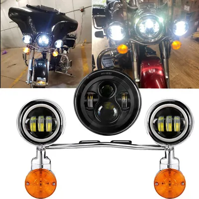 For Yamaha Road Star Silverado XV1600 7  LED Headlight + 4.5  Fog Passing Lights • $199.99