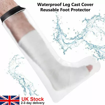 £10.14 • Buy Waterproof Half Leg Cast + Dressing Protector 66cm Shower Bath Cover Reusable UK