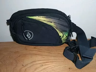 Volcom Men's Waisted Pack Bag Black Accessory Waist Sling Pouch Large Belt Bag • $29.99