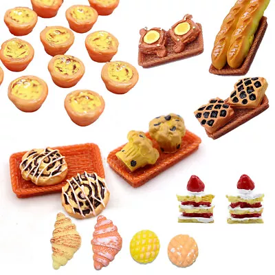 10pcs 1:12 Scale Dollhouse Miniatures Bread Pie Tart Bun Pastry Food Accessorie • $4.99