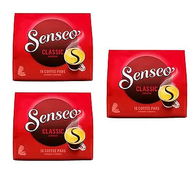 £10.29 • Buy 3x 16 Senseo Pads Classic Classic Harmonic Coffee Enjoyment Office Supplies 