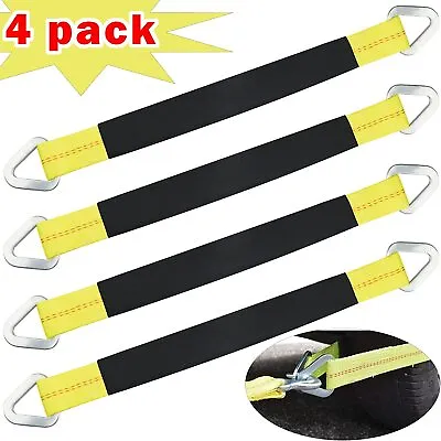 4Pcs Axle Straps Car Hauler Trailer Auto Truck Tie Down Wheel Strap Tow • $19.97