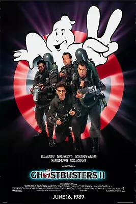 GHOSTBUSTERS 2 RETRO 80s MOVIE POSTER Classic Greatest Cinema Wall Art Print A4 • £3.75
