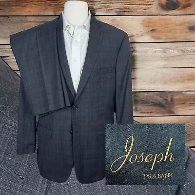 Jos A Bank 2 Piece Suit Mens 42R 36x31 Gray Plaid • $79.20