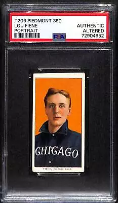 1909 T206 #130 Lou Fiene Portrait PSA A Authentic Piedmont C84298 • $68